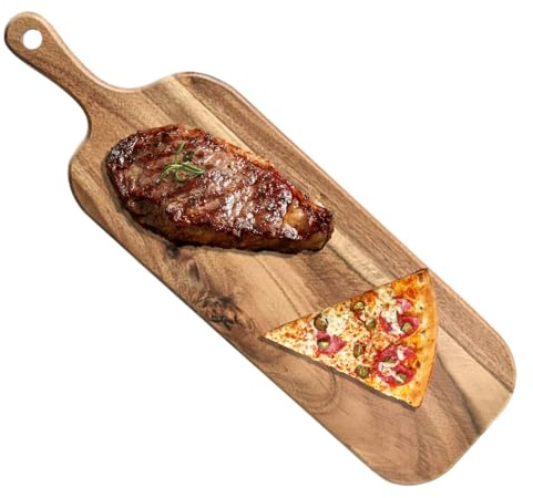 Tablas De Cortar De Madera Para Cocina - Tabla de Cortar con Asa,Doble Cara Bandeja De Servir Para Restaurante Acampada