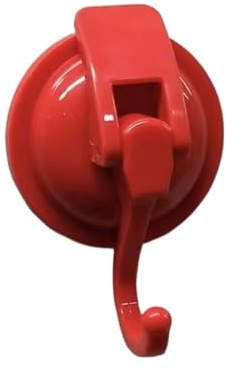 2 Pcs Suction Cup Hook, Heavy-Duty Vacuum Glass Suction Wall Hook, Reusable Non Perforated Punching, Can Be Used in Bathrooms, Kitchens, and Toilets(Red)
