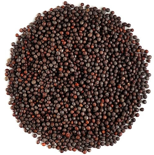 Black Mustard Seeds Whole Organic - Brown Mustard Seed Spicy Ingriedient - Dark 200g
