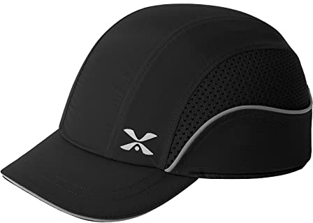 Safety Bump Cap, Baseball Hat Style, Comfortable Head Protection Lightweight Safety Hard hat(Black,Short Brim)