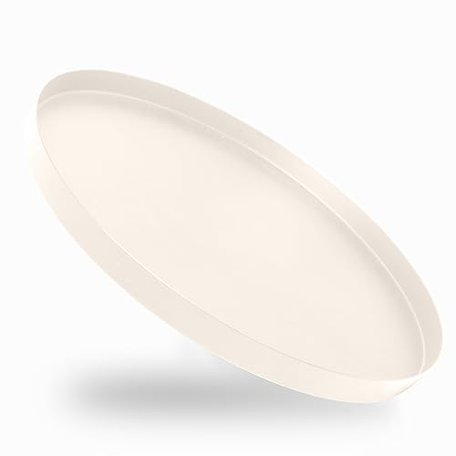 draadwerk® Deko Tablett Creme Ø 30 cm | Serviertablett aus Metall | Dekoteller rund | Home & Living Dekoration