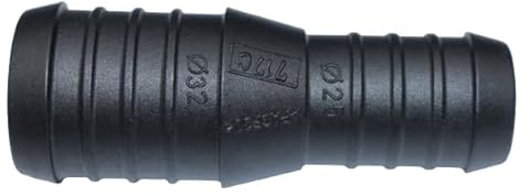 1, 2, 3, 5 oder 10 Schlauchverbinder 32 mm auf 25 mm gerade reduziert PA GF30 schwarz (3)