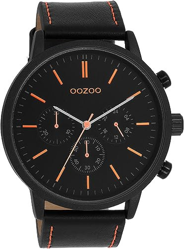 Oozoo Timepieces Herren Uhr | Armbanduhr Herren mit Lederarmband | Hochwertige Uhr für Männer | Edle Analog Herrenuhr in rund | C11209