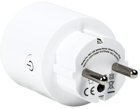 BuyWeek Enchufe Inteligente con Monitoreo de Energía Enchufe Inteligente WiFi Temporizador Funciona con Alexa/Google Home/Tuya APP, Control Remoto Inalámbrico y Control por Voz, 3680W, 16A