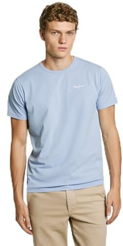 Pepe Jeans T-Shirt pour Homme, Bleu Clair Tamise, XL