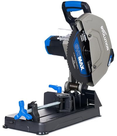 Evolution S14CPS 14 Heavy-Duty Metal Cutting Chop Saw | 3,500+ Cuts with EVOMAX14ST Blade | 14 Blade Compatible | Industrial Power Saw, Soft Start Motor, E-Brake, Precision Shadow Line Guide