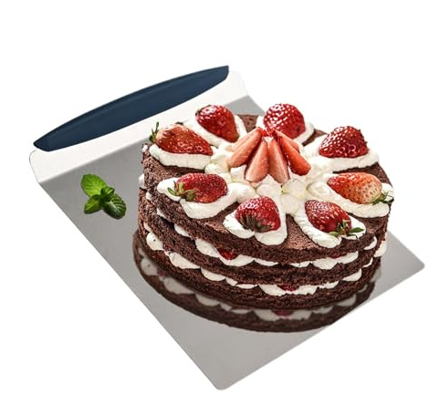 Espátula elevadora de tartas para tartas grandes, elevador seguro para tartas, acero inoxidable, herramienta de placa móvil antideslizante antioxidante para pasteleros y fabricantes de pasteles