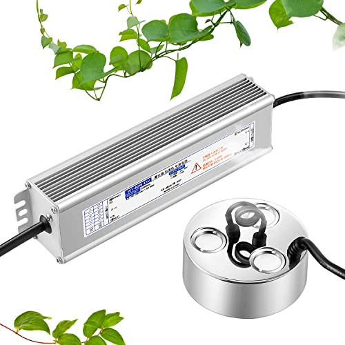 Mxmoonant 900ml/H Fogger Ultrasonic Mist Maker Humidifier 60W SUS304, No LED for Humidification, Water Feature (3-Head)