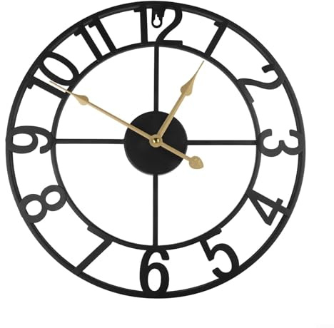 Orologio da parete vintage per esterni, resistente alle intemperie, design in metallo, per giardini e terrazze, 34 cm e 40 cm (B)