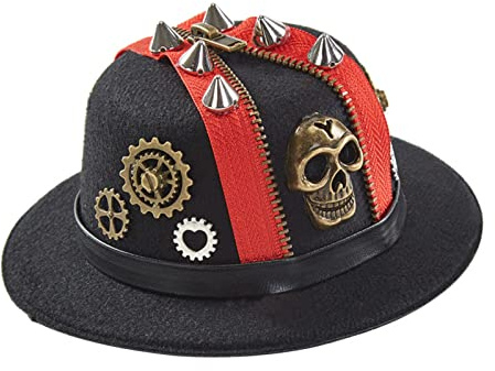 ZYMIADOU Steampunk - Sombrero de copa para viajeros del tiempo, accesorios para bolos, fiesta gay, sombrero steampunk para viajero en el tiempo