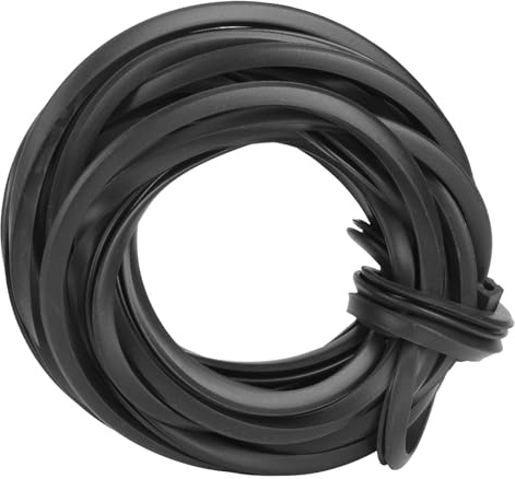 Striscia di gomma per serra, cavo nero per nastro sigillante per vetri per serra, cavo per accessorio serra (105 m/344 piedi)