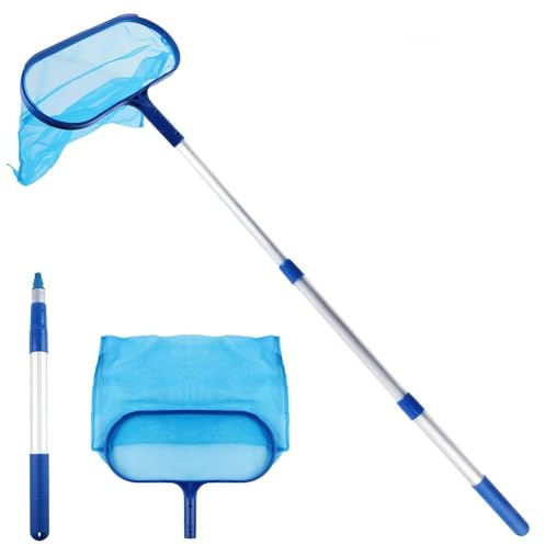 Shyllin Retino per Piscina, Retina per Piscina Manico Telescopico, Retino Raccogli Foglie, Rete, Raccogli Foglie Laghetto