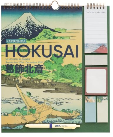 Grupo Erik | Calendrier Familial 2026 2027 Hokusai | Calendrier Cuisine | De Septembre 2026 à Décembre 2027 | Calendrier 2027 Mural Mensuel, Calendrier Japon, Planning Familial 2027