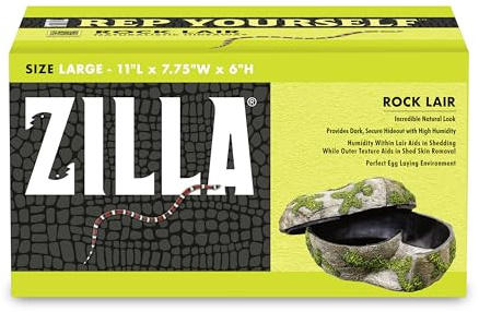 Zilla Rock Lair Naturalistic Hide for Snakes and Lizards, Large