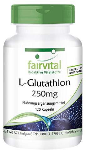 Fairvital | L-Glutathion 250mg - boite de 4 mois - VEGAN - 120 Capsules