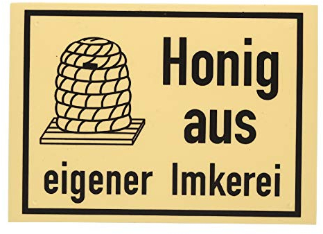 Germerott Bienentechnik Werbeschild Honig aus eigener Imkerei Größe 35 x 25 cm