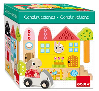 Goula - Pack 40 piezas de arquitectura conejito, Juego de construcciones para niños a partir de 1 año