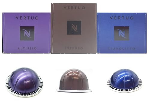 Nespresso Vertuo Intense Potente Selección Mix Café Monodosis Caducidad Larga Cápsulas Intenso Altissio Diavollito 30 Monodosis 3 Fundas