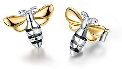 ✦ Weihnachtsgeschenke ✦Springlight Kleine Biene Ohrringe Silber 925 Schöne Honigbiene Bee Ohrstecker Kinder Ohrringe Personalisierte Geschenke,Geburtstagsgeschenk für frauen.