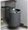Cubo de basura para puerta giratoria con apertura automática, 30 litros, con amortiguador, 30 litros, para decoración de 320 mm, color antracita, negro, diámetro: 500 mm