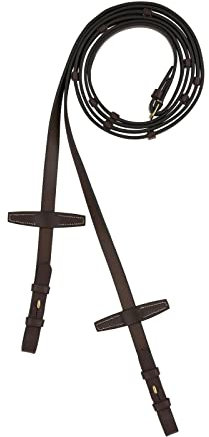 HORZE Walthamstaw Lederzügel mit Stegen, Braun, F