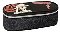 COMIX - Linea ANIME, Astuccio Scuola One Piece, Astuccio Ovale, Ideale per Riporre la Cancelleria, con Divisorio Interno con Passanti Elastici e Chiusura a Zip, 22 x 7H x 9,5 cm