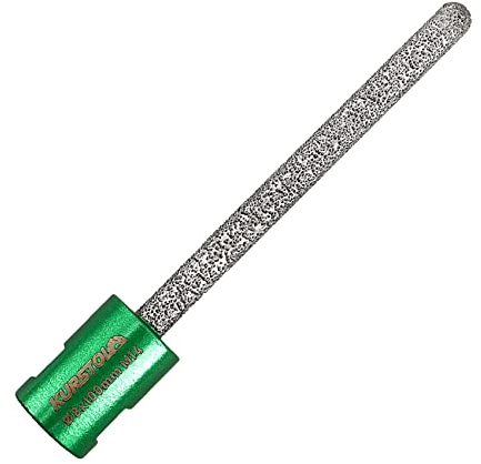 KURSTOL Broca Diamante para Mortero 8mm × 100mm - Fresa de Mortero con Rosca M14 para Eliminación de Mortero en Albañilería Ladrillo Azulejo Cerámica y Porcelana Mármol Piedra Artificial