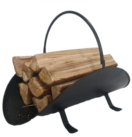 Grindi - Kaminholzregal Kaminholzständer Brennholzregal Holzaufbewahrung - Igi, 48x33x34 - Holzkorb für Kaminholz & Holzlager, Holzunterstand für innen und außen