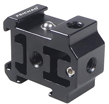 FEICHAO Adaptateur de fixation pour griffe de 6,35 mm vers 3 voies - Trou de vis anti-lâche pour appareil photo, flash, microphone, accessoires de photographie (version améliorée)