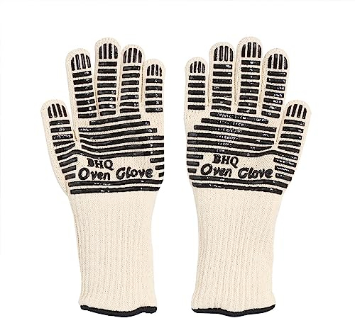 VIP Pioneer Safety Calor 1 Pair 35cms Length BBQ Gloves Heat Resistant Oven Mitts Gloves Kitchen Non-Slip Potholder Barbecue Accessories for Cooking Baking Weber Charcoal Briquettes Pizza, 35cms