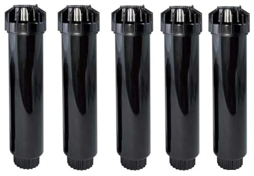 5x Irrigatore statico pop-up da 1/2 - Regolabile sino a 360° - Gittata fino a 4,6 m - Corpo 15 cm - Alzata 10