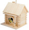 Nistkästen Vogelhaus aus Holz Vogelaufzuchtkisten Vogelkäfig im Freien DIY Graffiti Vogelnest Papagei Beschicker Vogelhäuschen zum Aufhängen