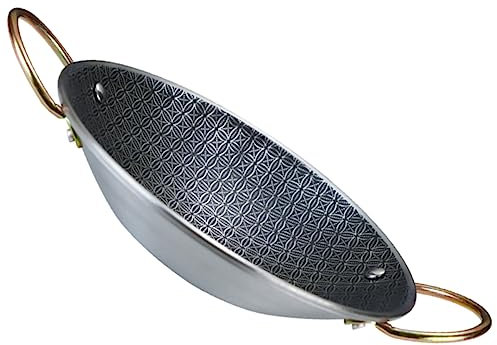 Alipis Padella Per Paella Per Uso Quotidiano in Acciaio Inox Con Doppio Manico Per Pentola Calda