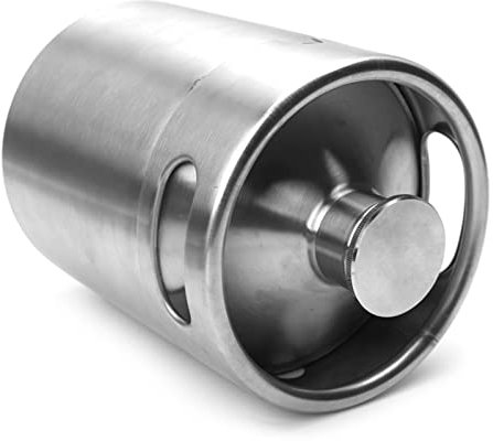 QIUYMGFG Produzione di Birra 2L Homebrew Growler Mini Keg Birra in Acciaio Inossidabile Strumento per la Produzione di Birra Fatta in casa barile da Birra