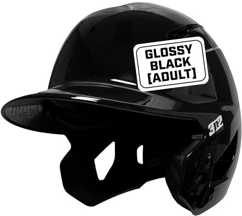3N2 Pro Clutch Baseball Helmet - Ventilated High-Impact Shell, Moisture-Wicking Padding - Glossy, Black (LG/XL)
