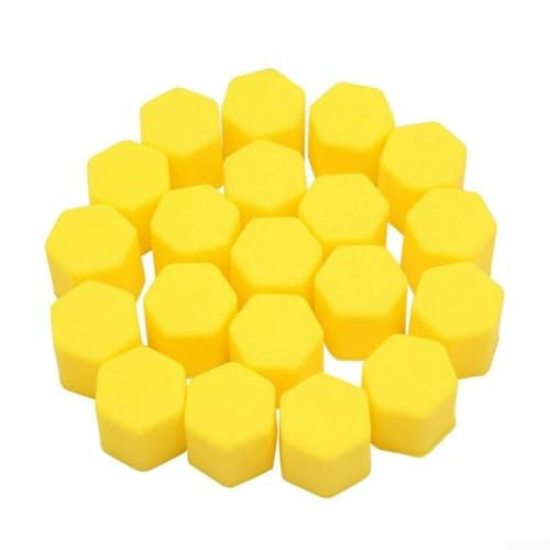 20 copridadi in silicone da 19 mm per ruota dell'auto, protezione contro ruggine e danni (giallo)