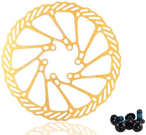 HOUSON Bicycle Brake Disc, 160mm 180mm MTB Discs for Road Bike, Mountain Bike, MTB, BMX, City Bike, G3 160MM Gold