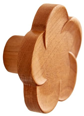 OAKERLAND Holz Kleiderhaken Kirschholz Wandgarderobe, Klein Blumen Garderobenhaken Wand für Jacken, Mäntel, Schals, Handtaschen, Garderobenleiste Hakenleiste Holz Für Wohnzimmer, Schlafzimmer (5 cm)