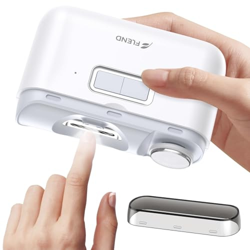 Tagliaunghie elettrico, tagliaunghie 2 in 1, tagliaunghie automatico a 2 velocità, lima per unghie con luce, set manicure da donna, tagliaunghie per bambini, anziani, mani deboli