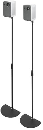 Supporto per altoparlante, supporto per altoparlanti con base semicircolare, altezza regolabile 70-120 cm, per altoparlanti satellitari e piccoli
