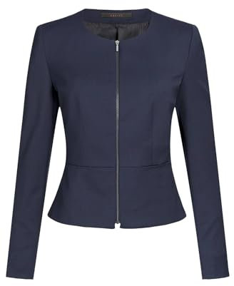 GREIFF Größe 36 Corporate Wear Modern Damen Blazer Slim Fit Dunkelblau Modell 1427