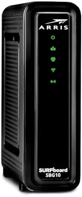 ARRIS (SBG10) - Cable Modem Router Combo - DOCSIS 3.0 16 x 4 Gigabit & AC1600 WiFi, [Check with your provider for compatibility]400 Mbps Max Internet Speeds