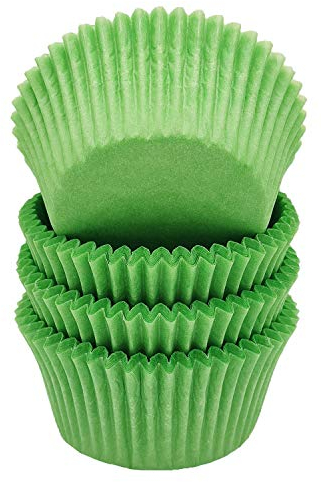 Mombake Lot de 100 caissettes à muffins en papier sulfurisé Vert Taille standard