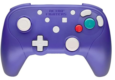 Retro Fighters BattlerGC Wireless 2.4G Controller Purple - Gamecube, Game Boy Player, Switch & PC Compatible
