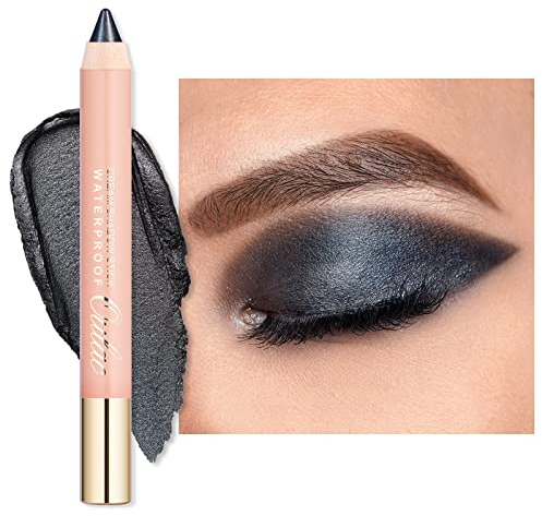 Oulac Ombretto Occhi e Matita Occhi Nero, Lunga Durata e Impermeabile, Altamente Pigmentato e Finitura Scintillante, Halloween Makeup, Vegan, 3.8g (06)
