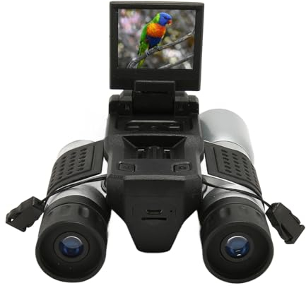 Digitales Fernglas mit Kamera, 2-Zoll-LCD-Display-Fernglas, 1080P 5 MP Video-Fotorecorder-Camcorder für Vogelbeobachtung, Jagd, Fußballspiel, 12-facher Optischer Zoom