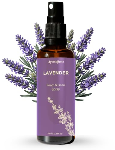Lavender Air Freshener Spray for Room, Linen & Pillow 100ml by Aromafume | Made with Pure Lavender Essential Oil | Aromatherapy Spray to Sleep & Comfort | Mist for Bedding, Fabrics