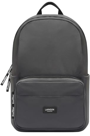 LARKSON Schulrucksack Mädchen & Jungen Teenager Grau - No 3 - Rucksack Damen & Herren für Schule - 16 Laptopfach - Aus robustem Polyester - Wasserabweisend