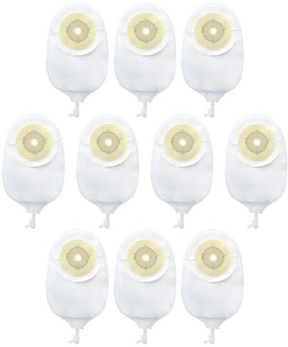 LZYWOD 2 x Urostomie-Beutel, Kolostomie-Beutel, zweiteilig, entwässerbare Beutel, Ileostomie-Look, mit Stoma-Effekt und Pflege-Stoma