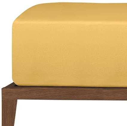 Uncover by Schiesser Spannbettlaken New Jersey - Edeljersey - 150 x 200 cm - Senf